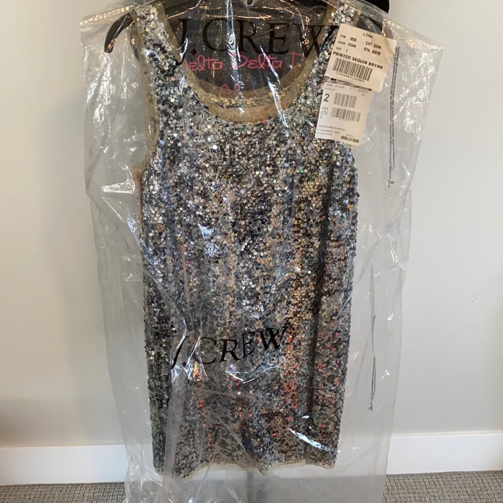 J.Crew Printed Sequin Brynn Dress